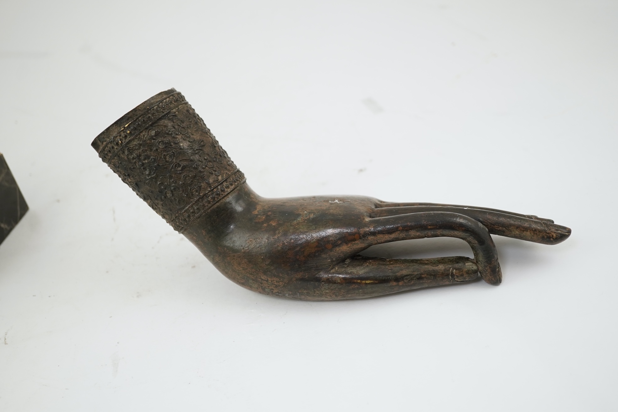 A Thai bronze Buddha's hand, 17th/18th century